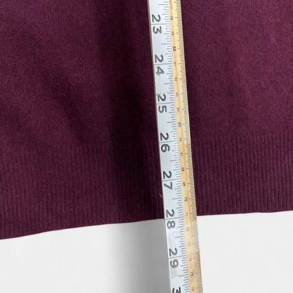 Woods & Gray Cashmere Sweater Men's 2XL Button Collar Burgundy Red Long Sleeve - Picture 5 of 6